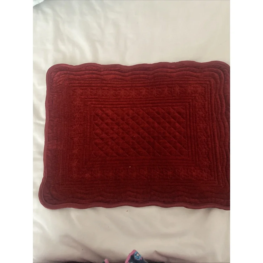 Red Velvety Placemats Rectangular-2